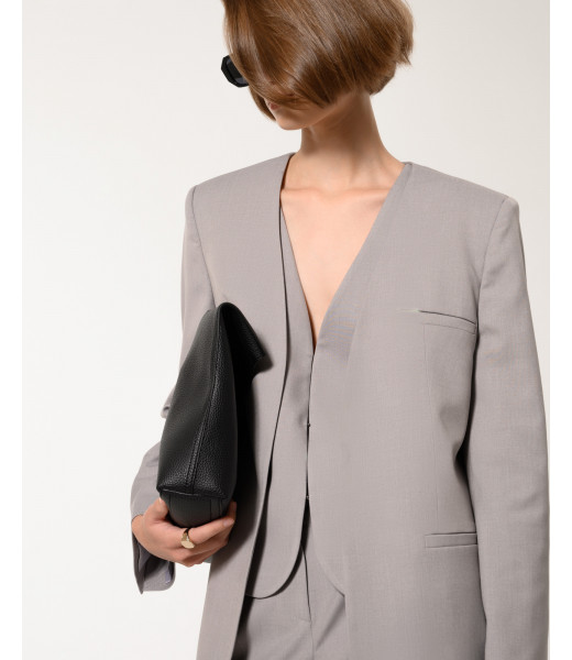 Пиджак женский светло-серый, из костюма-тройка